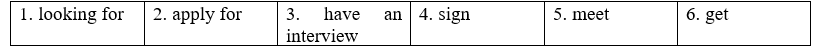 4.1. Vocabulary - Unit 4. The world of work - SBT Tiếng Anh 9 English Discovery 3 1