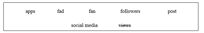 Vocabulary: Popular Interests - Unit 1. Fads and fashions - SBT Tiếng Anh 8 Friends Plus 1 1